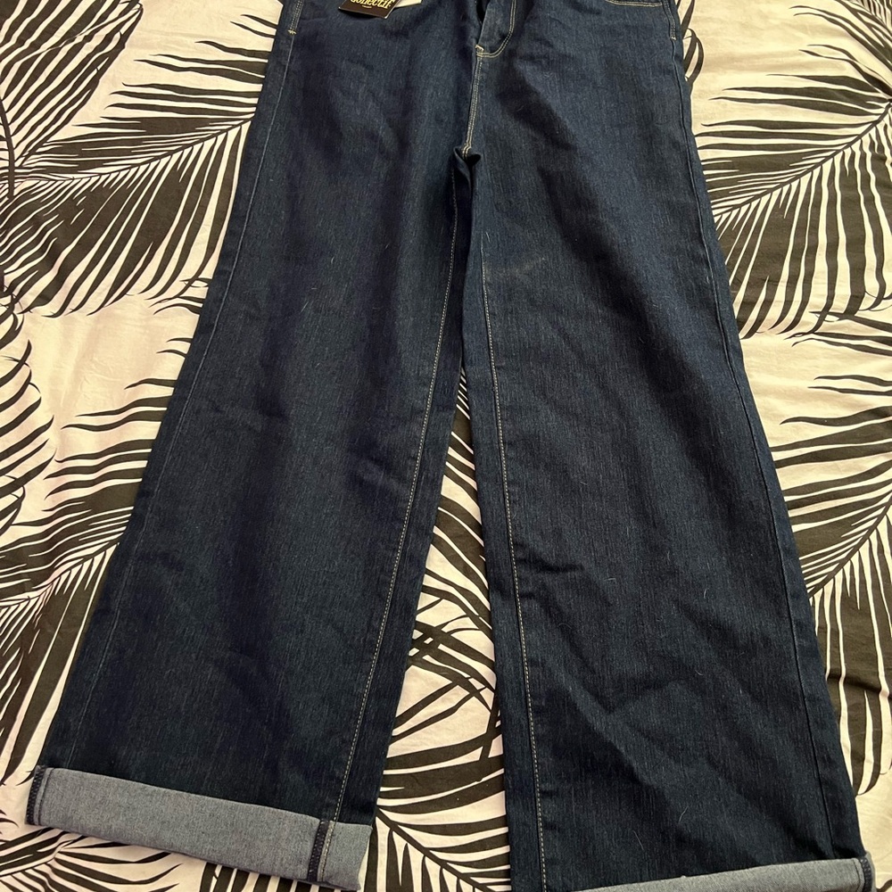 Vintage 50’s Dark Blue Wide-Leg Jeans